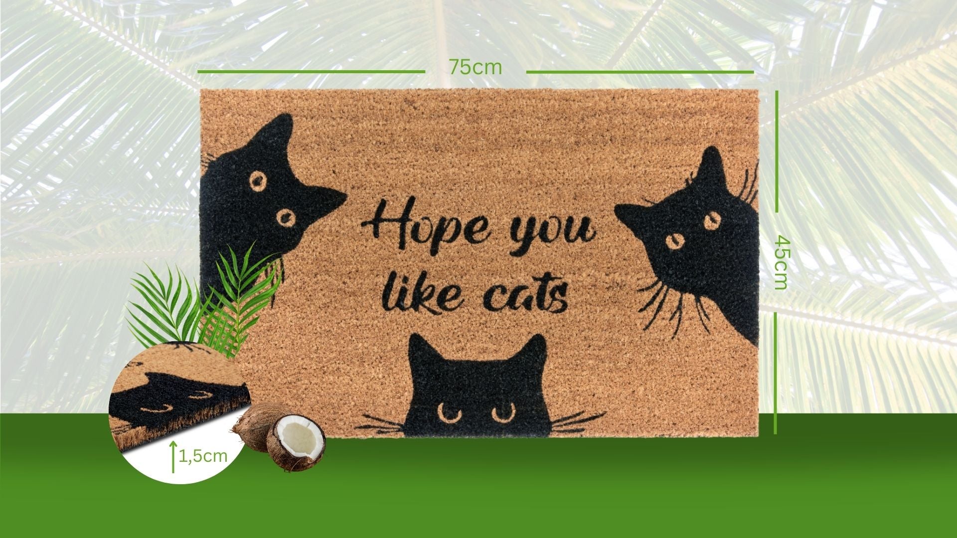 Hanse Home Mix Mats Dörrmatta kokos Cat Fan