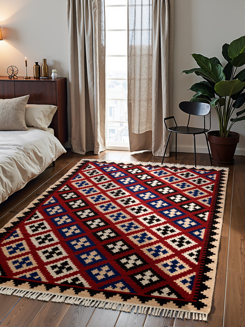 Hanse Home Kamal Afghansk kelimmatta Rami creme flerfärgad