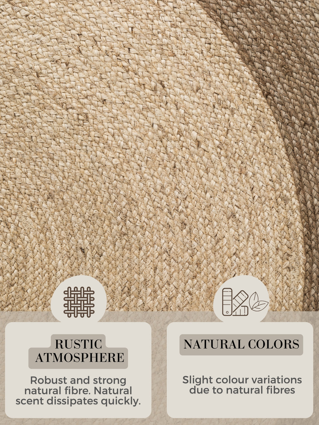 Hanse Home Looma Jutematta rund Looma natur elfenben greige
