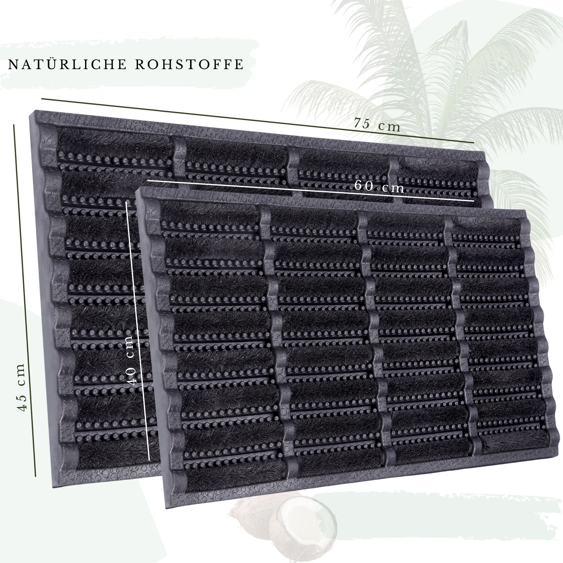 Hanse Home Mix Mats Dörrmatta Rubber-Cocos Brushes svart