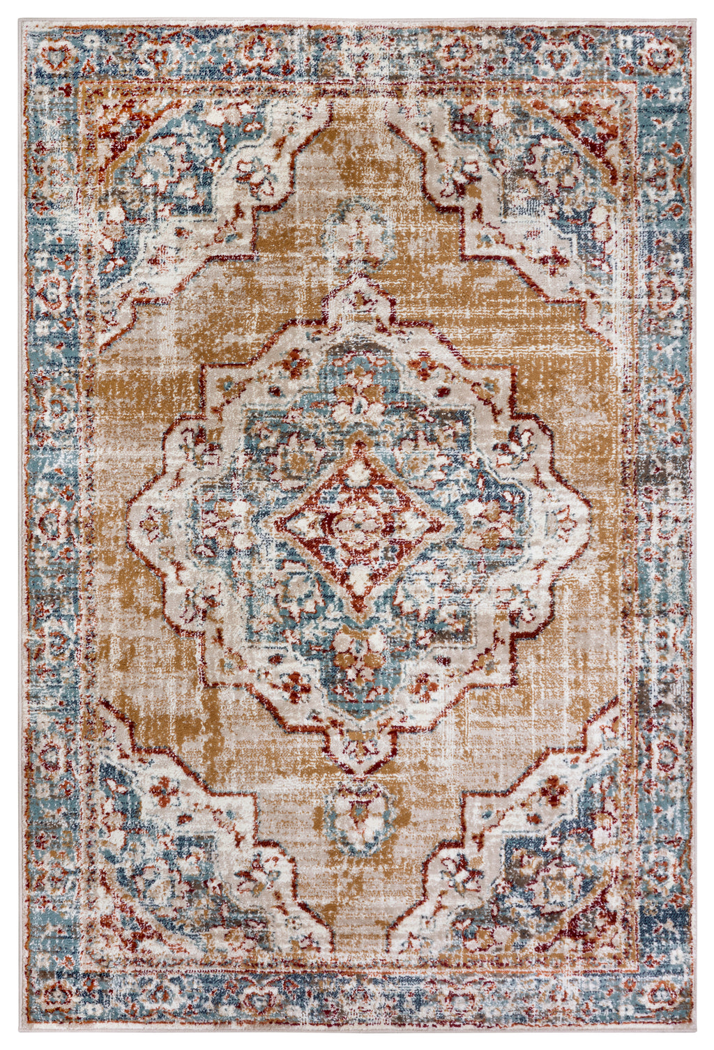 Hanse Home Kortluggsmatta Strozzi beige blå flerfärgad