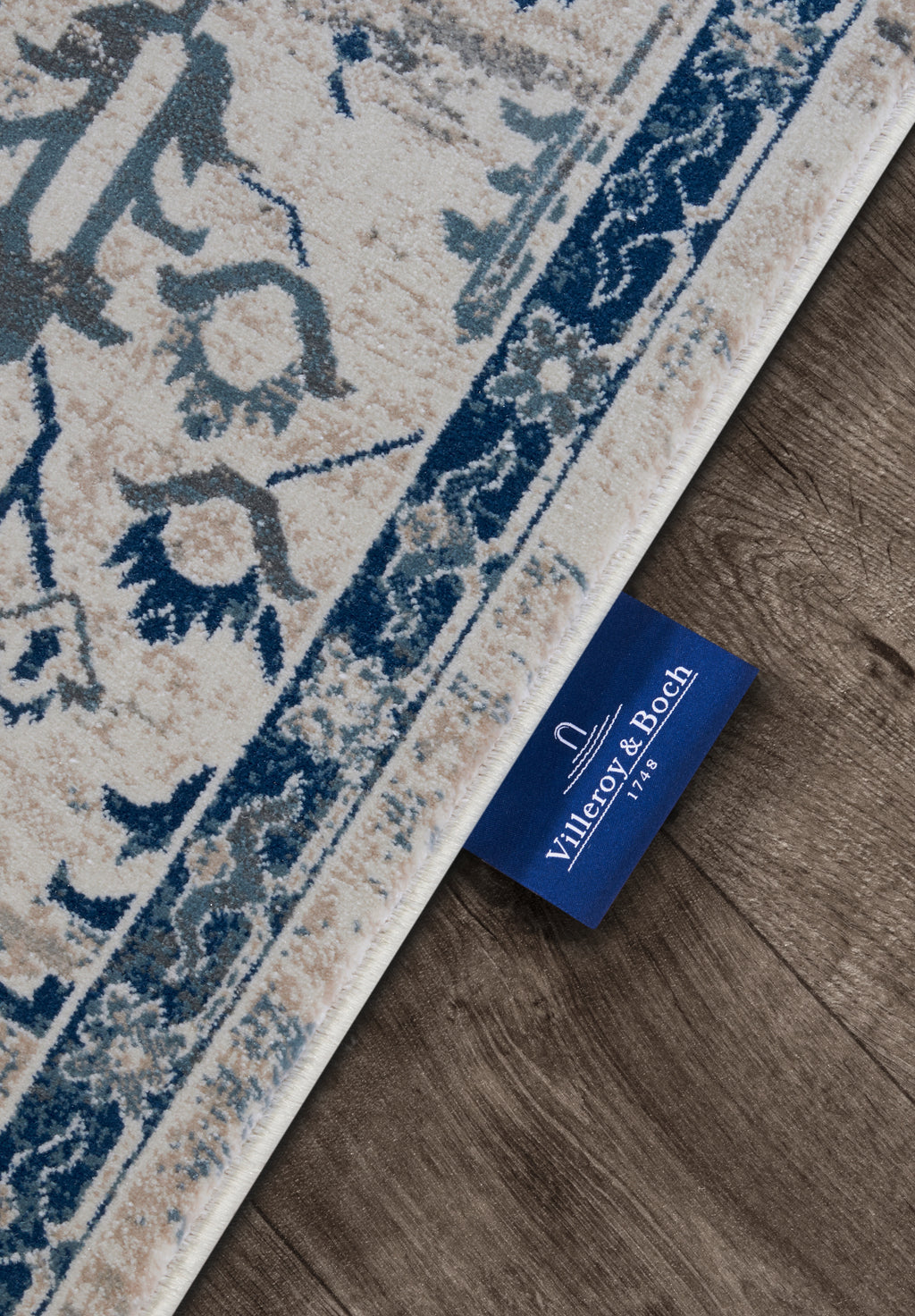 Villeroy & Boch 1869 Kortluggsmatta Emmanuel creme blå