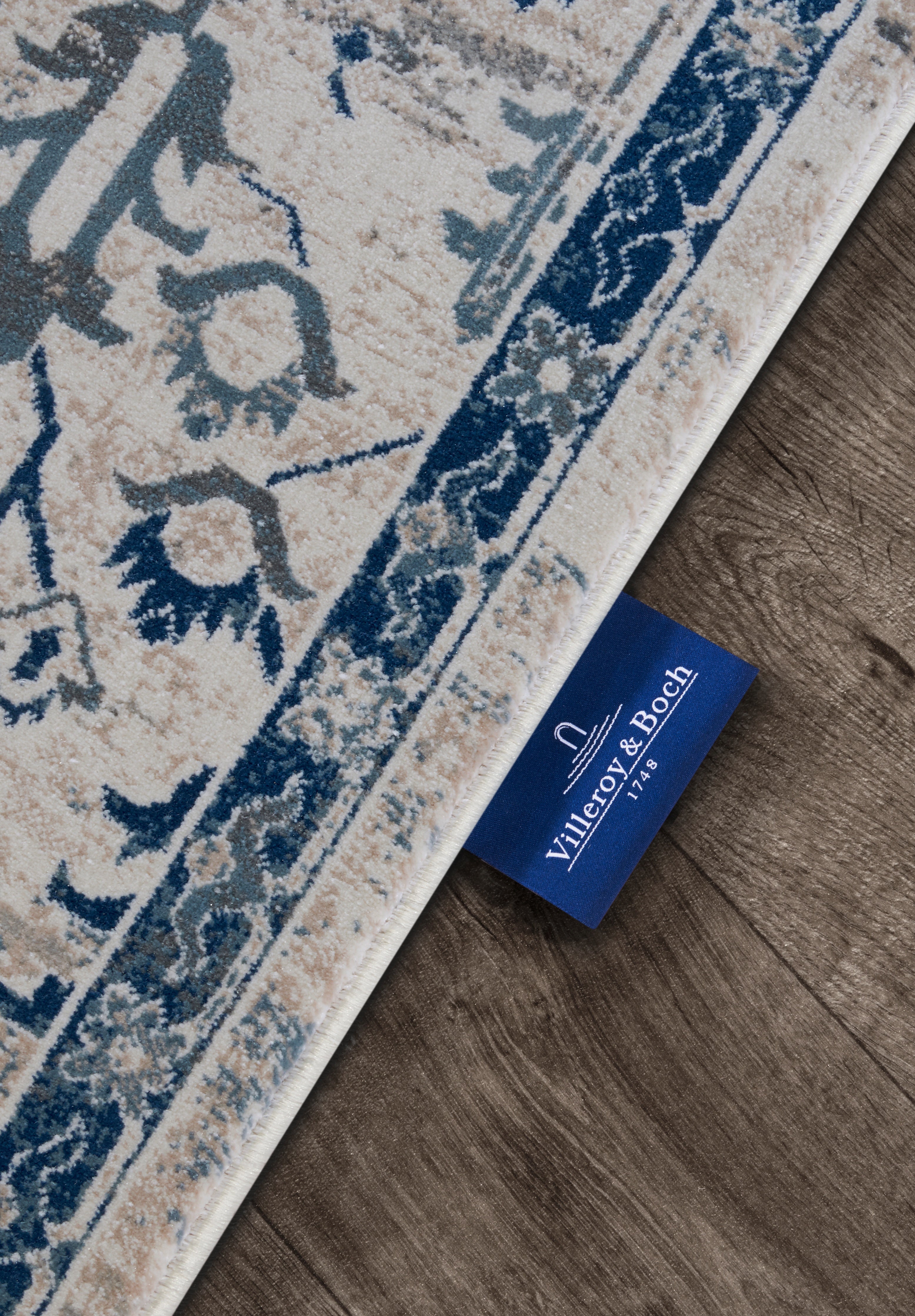 Villeroy & Boch 1869 Kortluggsmatta Emmanuel creme blå
