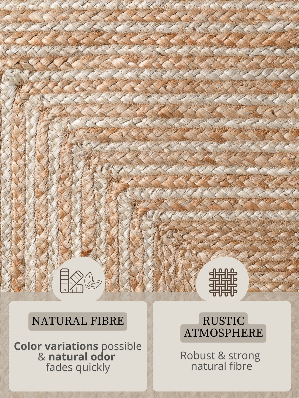 Hanse Home Juno Jutematta Juno Line natur vit guld
