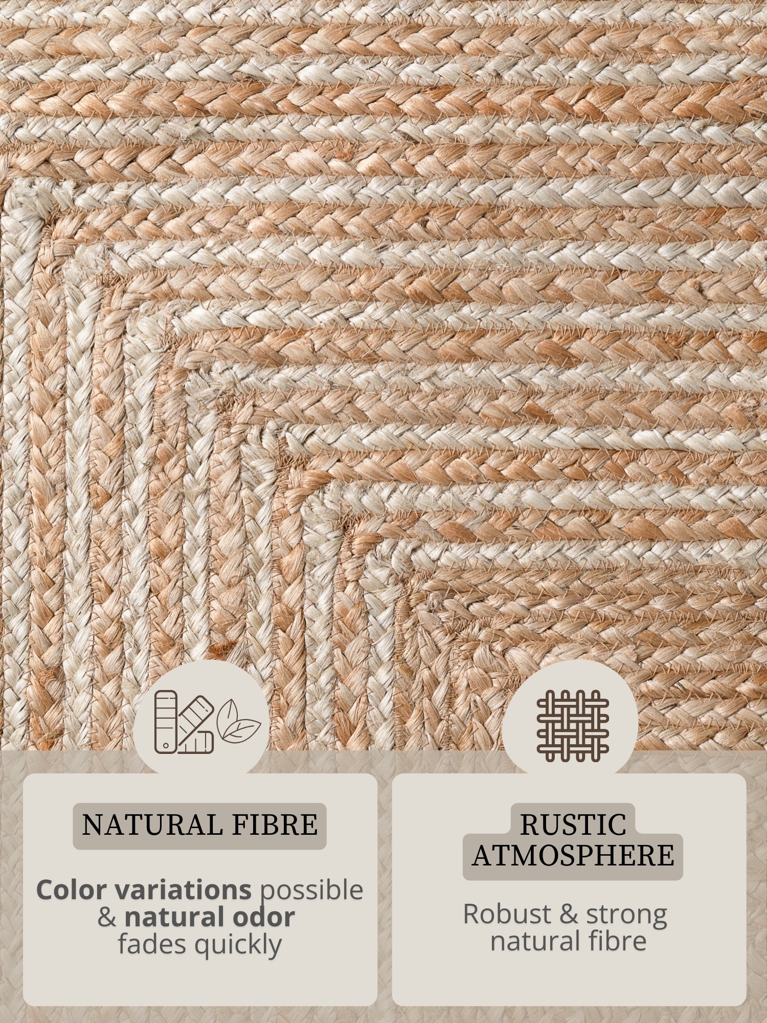 Hanse Home Juno Jutematta Juno Line natur vit guld