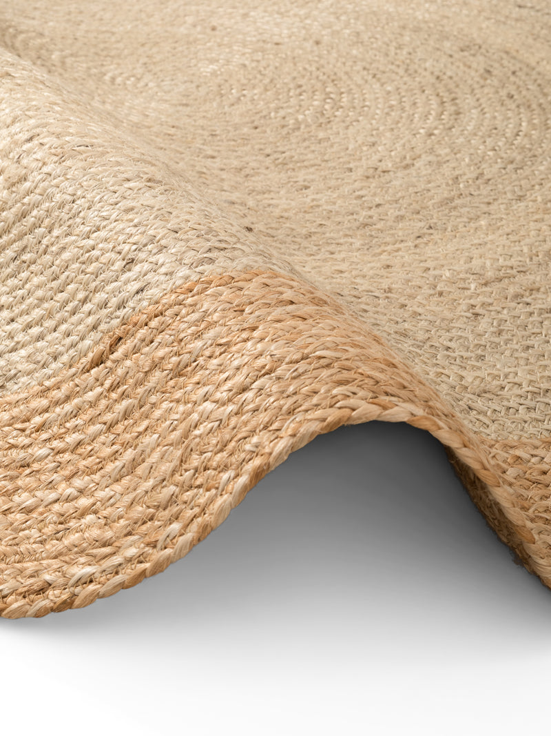 Hanse Home Looma Jutematta rund Looma natur elfenben guld