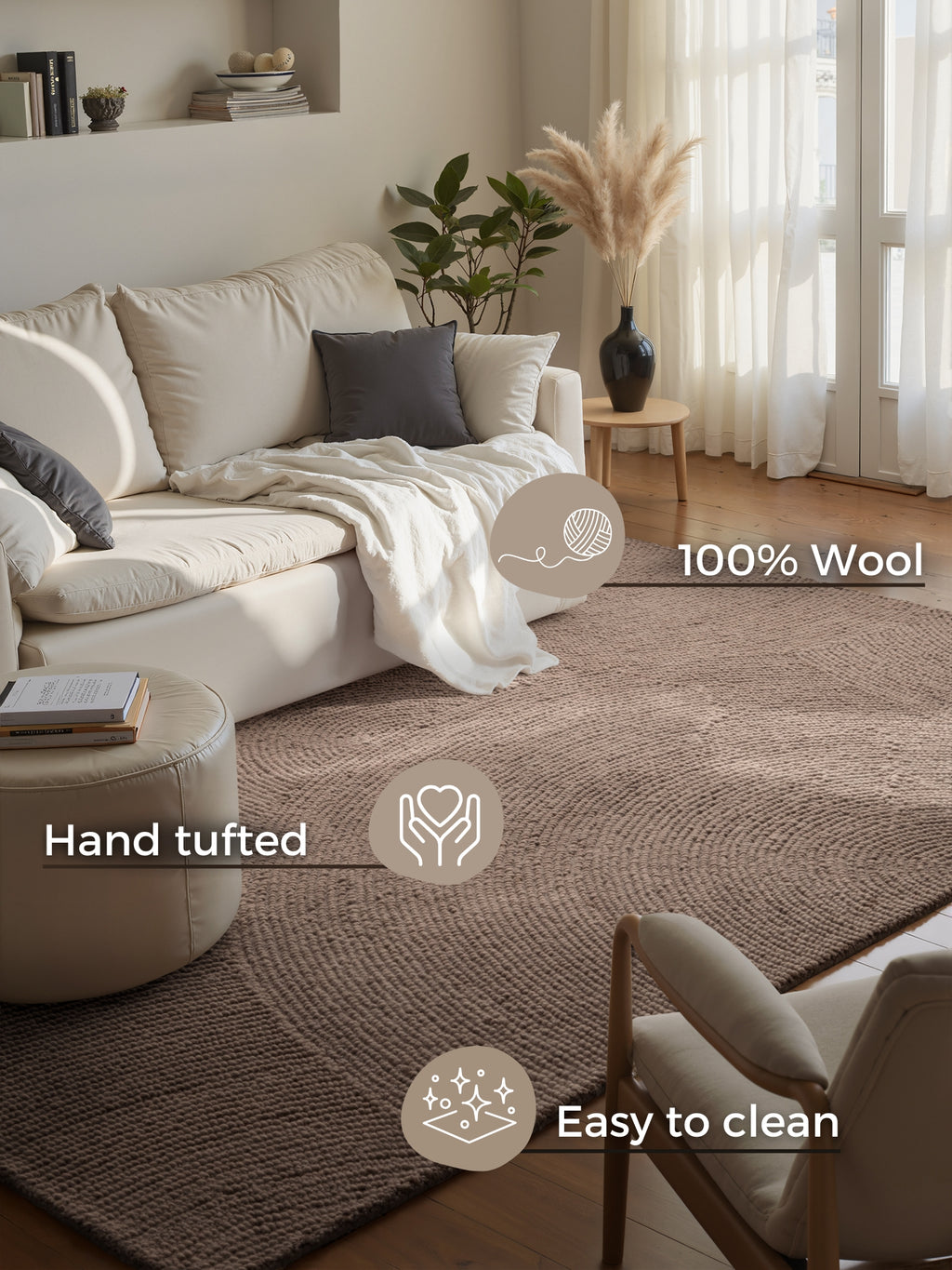 Hanse Home Calmio Ullmatta Calmio taupe