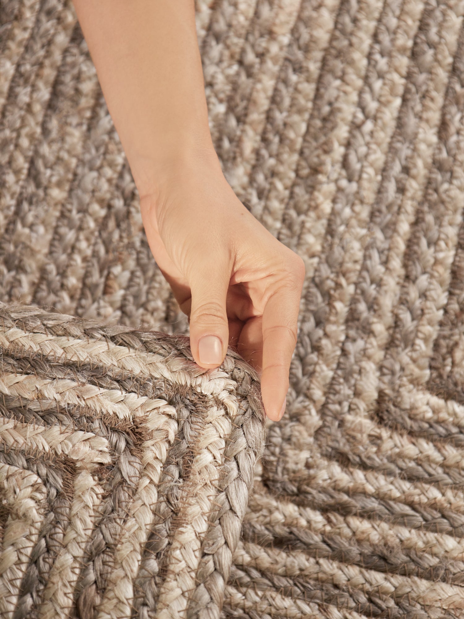 Hanse Home Juno Jutematta Juno Line natur vit Brown