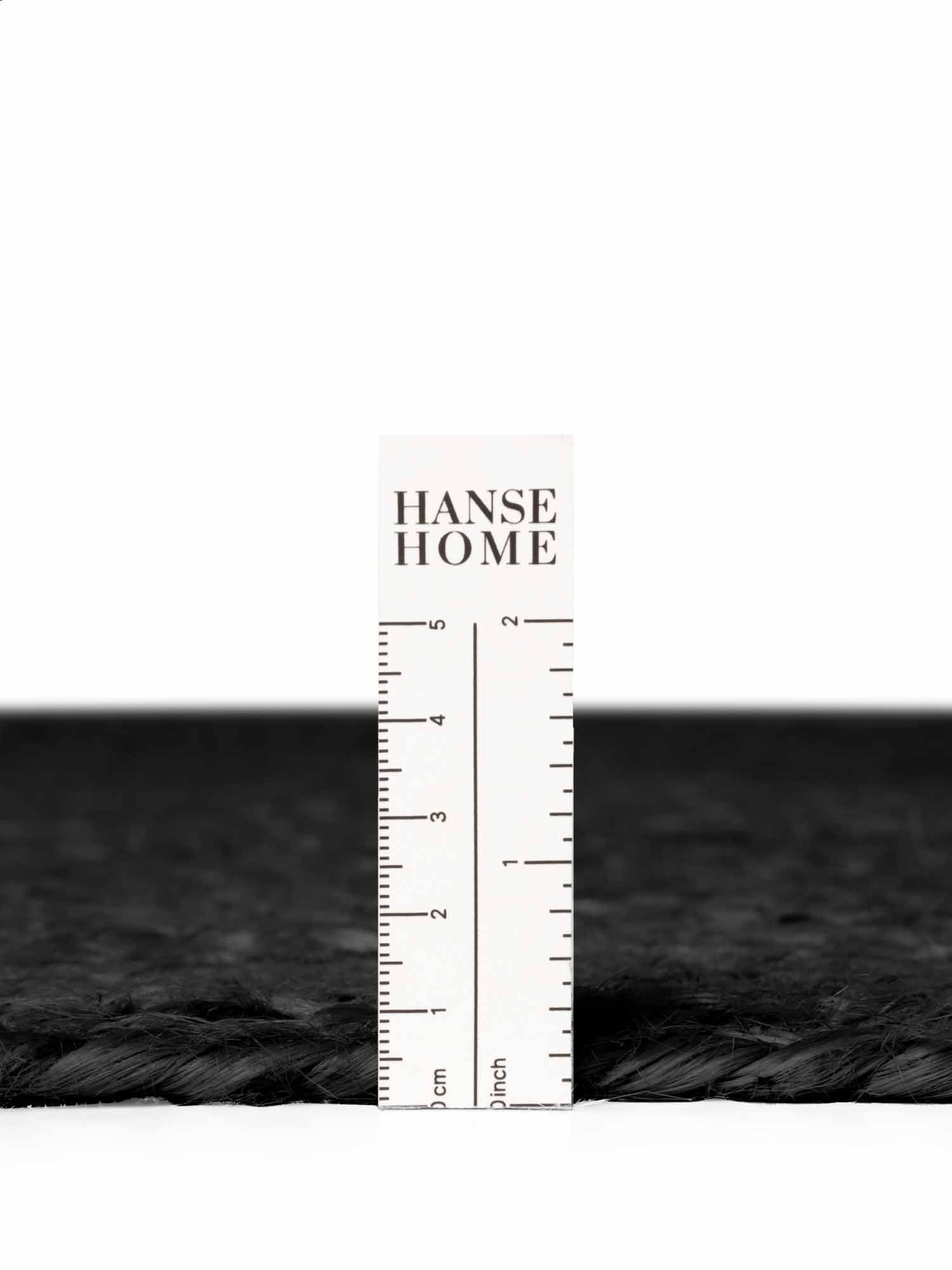 Hanse Home Jute Braided Jutematta rund Rangpur svart