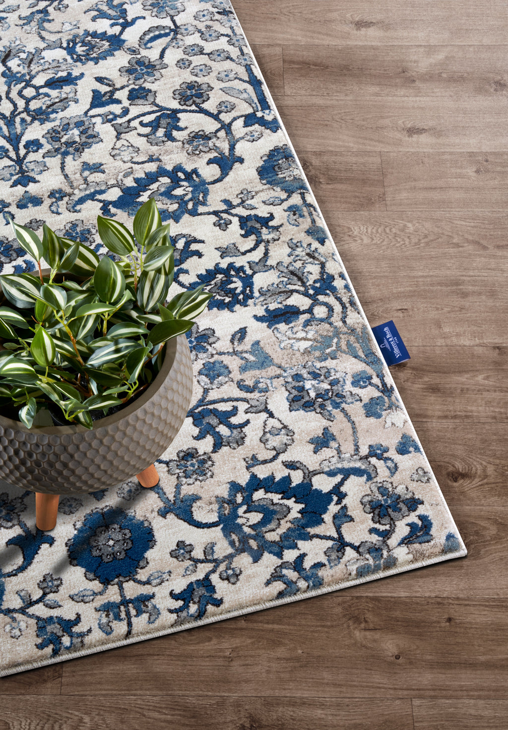 Villeroy & Boch 1869 Kortluggsmatta Ernest creme blå