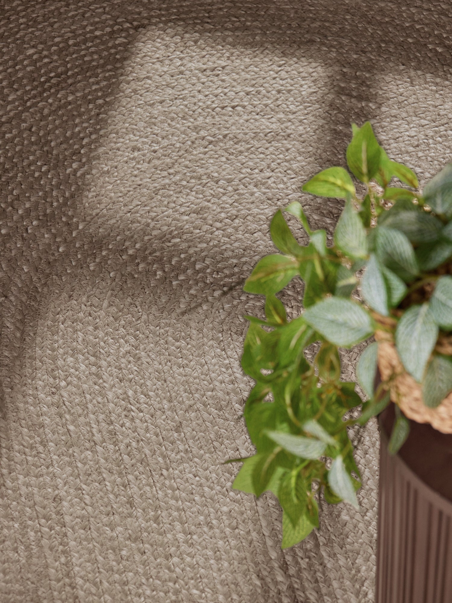 Hanse Home Jute Braided Jutematta oval Rangpur natur grå brun