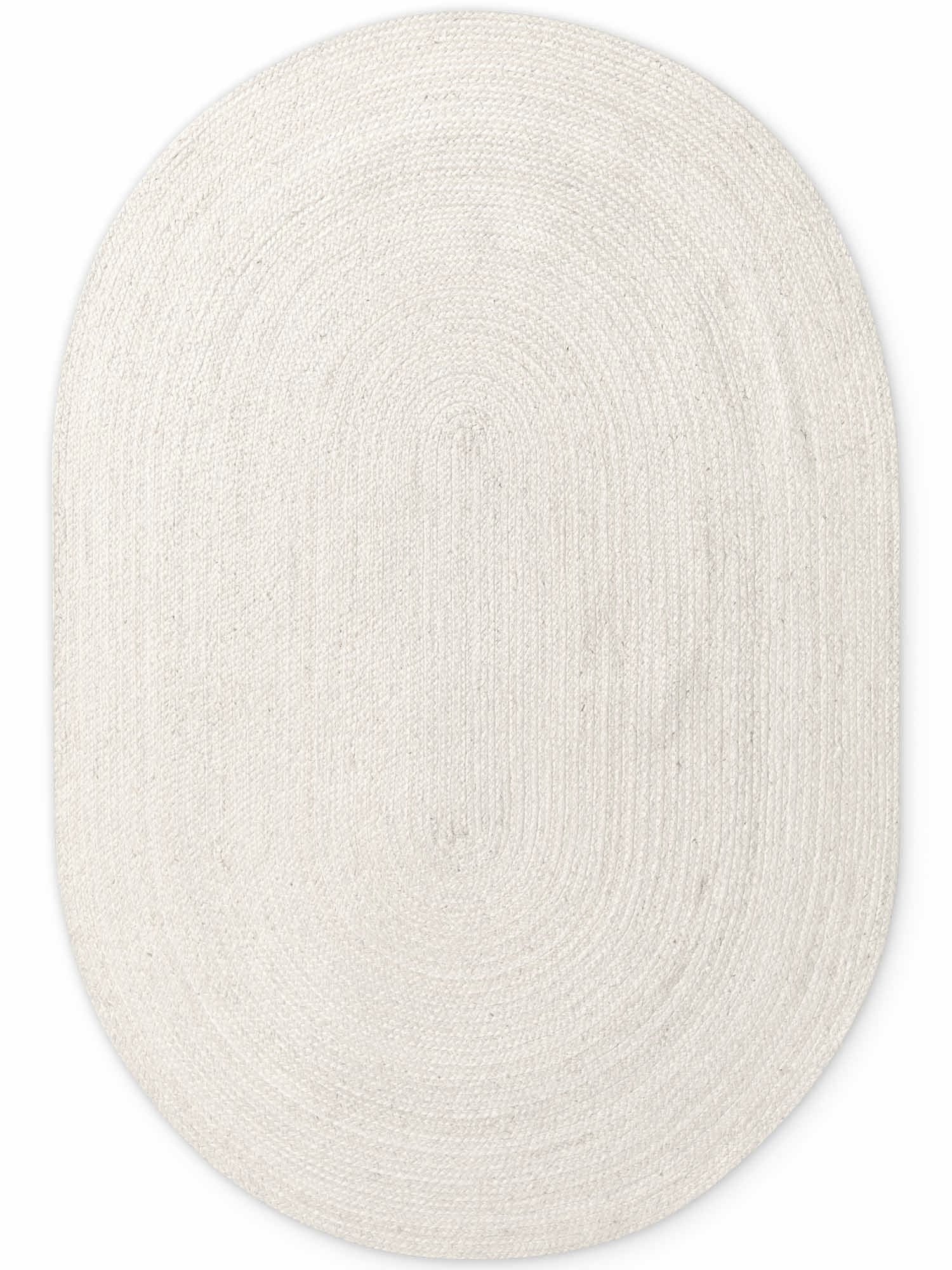 Hanse Home Jute Braided Jutematta oval Rangpur vit