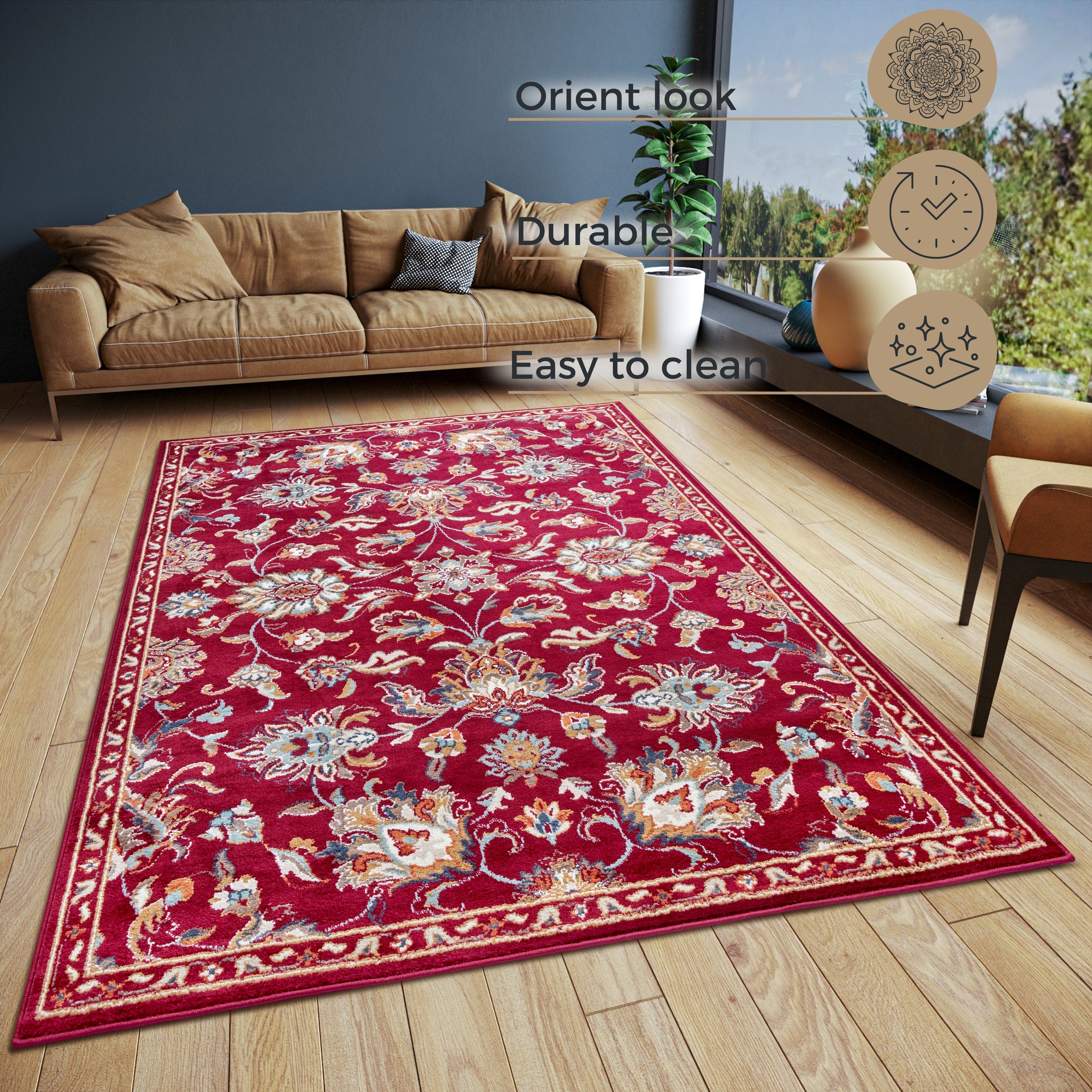 Hanse Home Orient Matta Caracci röd flerfärgad