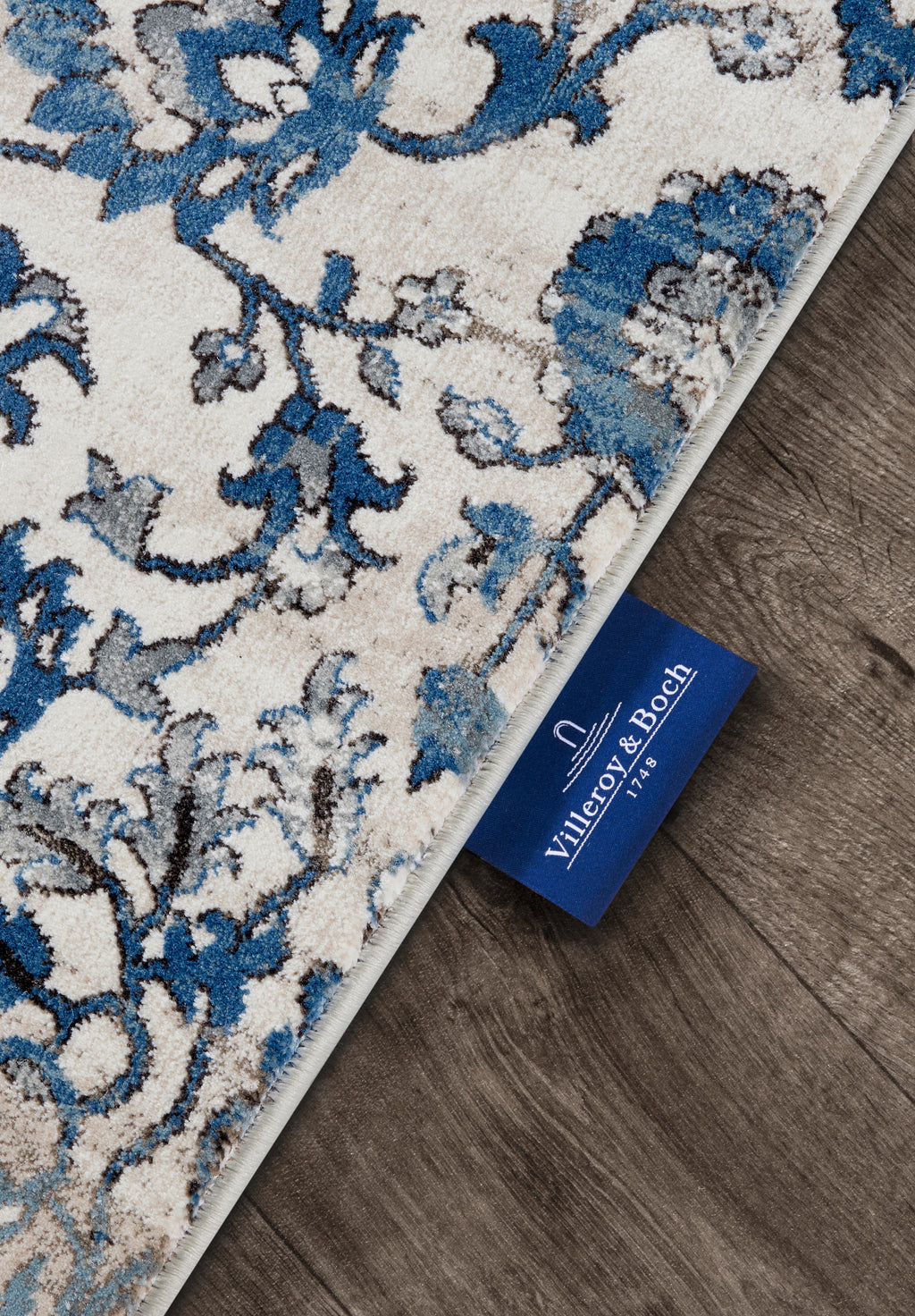 Villeroy & Boch 1869 Kortluggsmatta Ernest creme blå