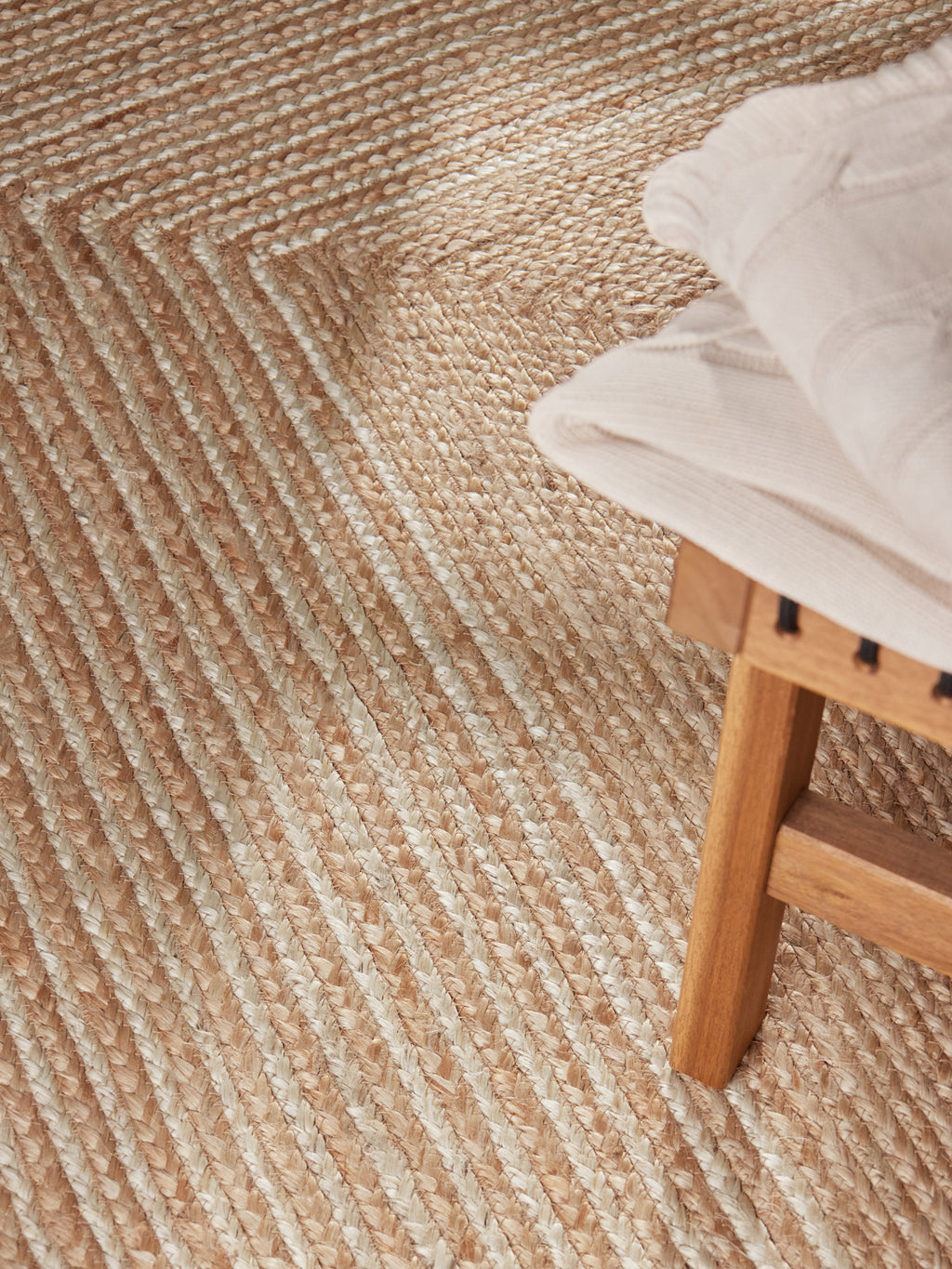 Hanse Home Juno Jutematta Juno Line natur vit guld