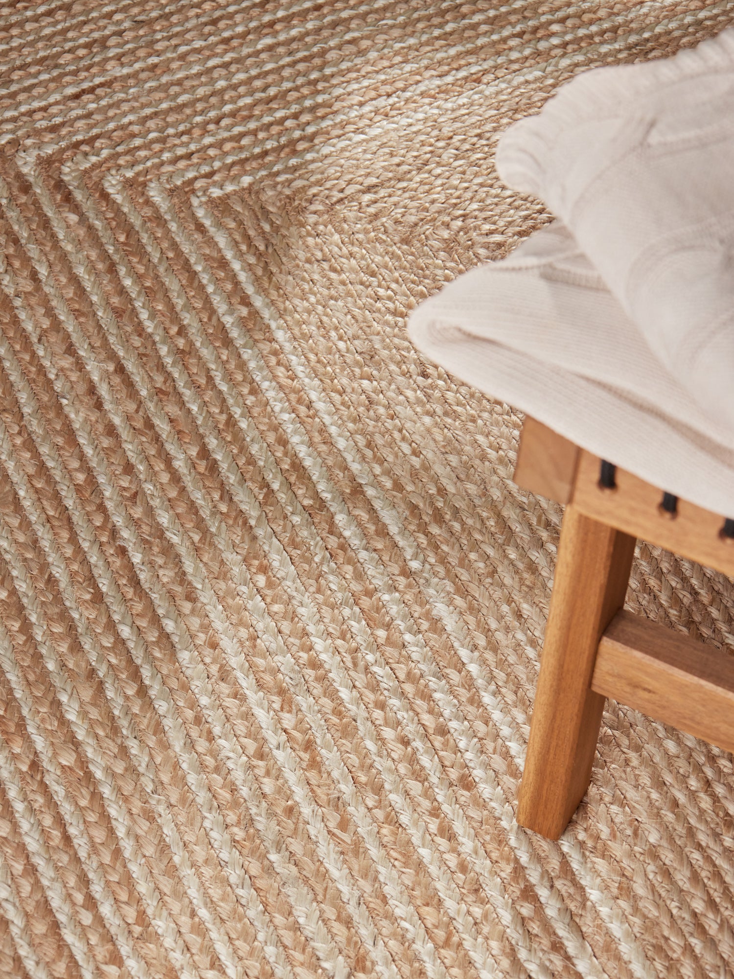 Hanse Home Juno Jutematta Juno Line natur vit guld