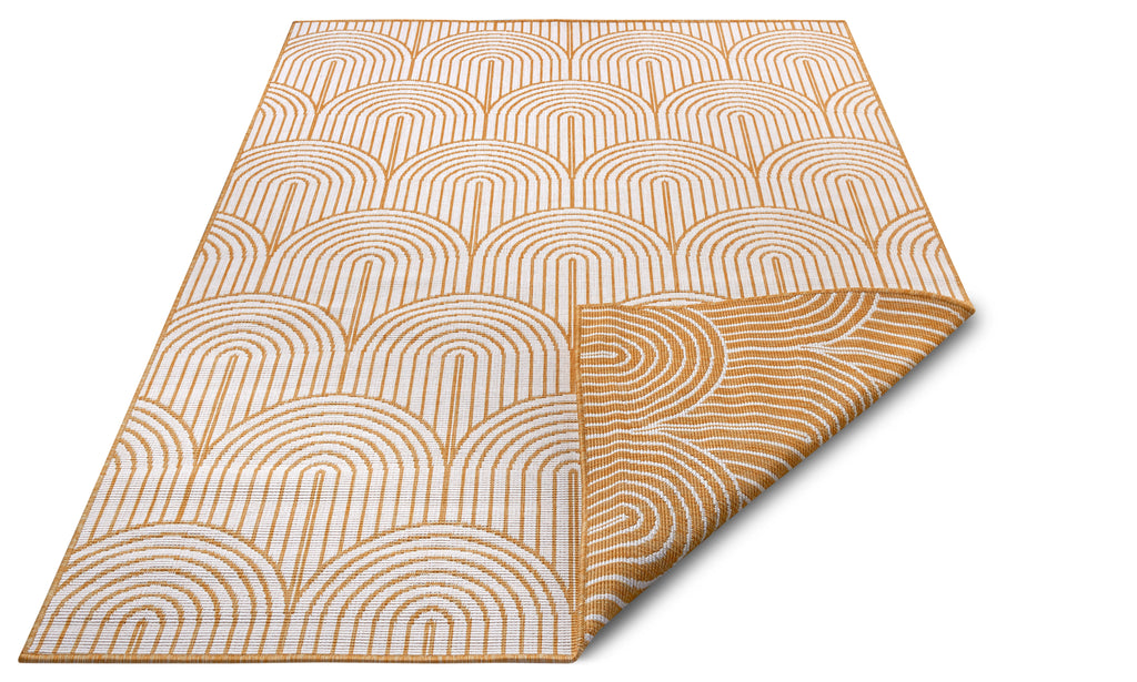 Hanse Home Flatweave Vändbar inom- och utomhusmatta Pangli ockra