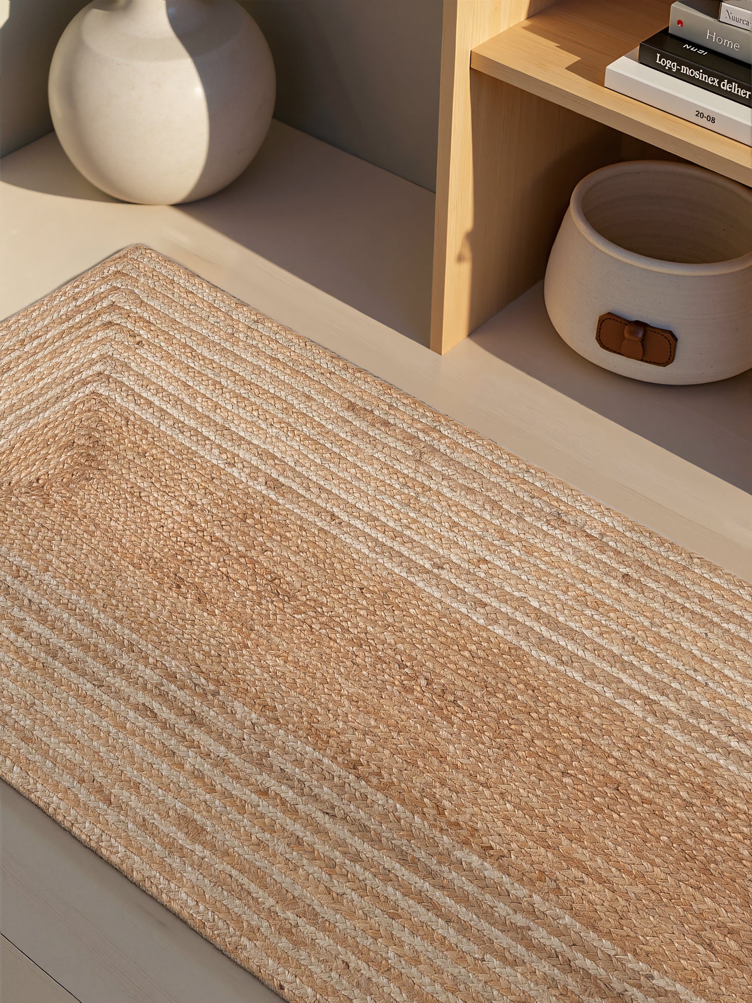 Hanse Home Juno Jutematta Juno Line natur vit guld