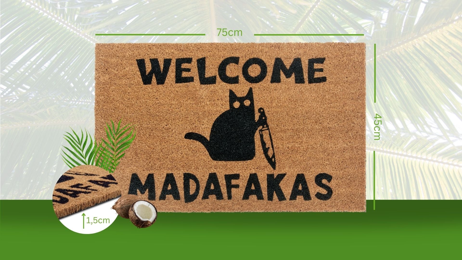 Hanse Home Mix Mats Dörrmatta kokos Welcome Madafakas