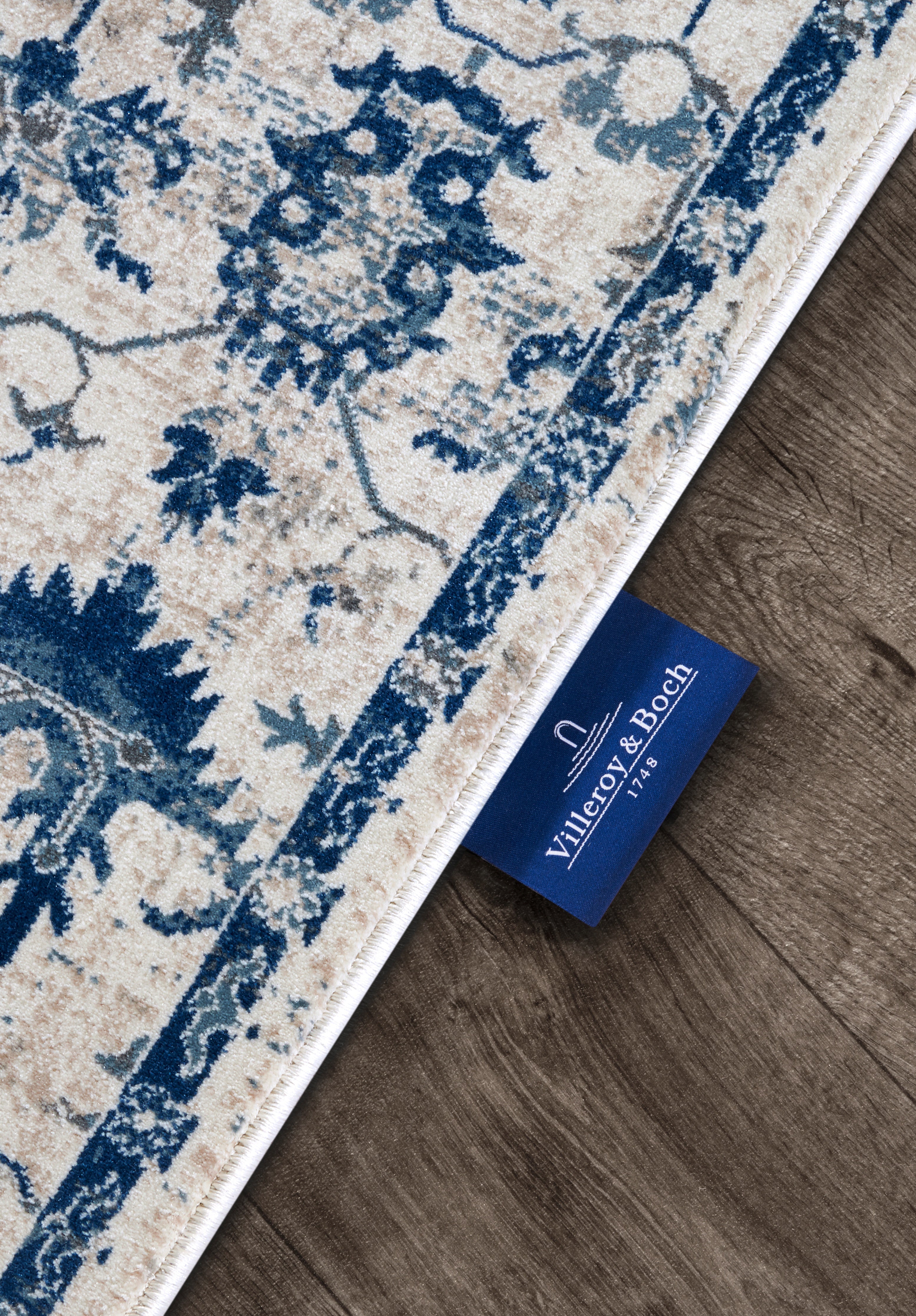 Villeroy & Boch 1869 Kortluggsmatta Emmanuel creme blå