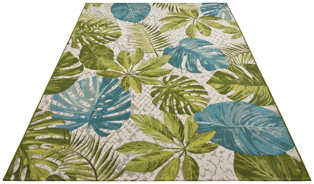Hanse Home Flair Inom- och utomhusmatta Tropical Leaves Turquoise grön