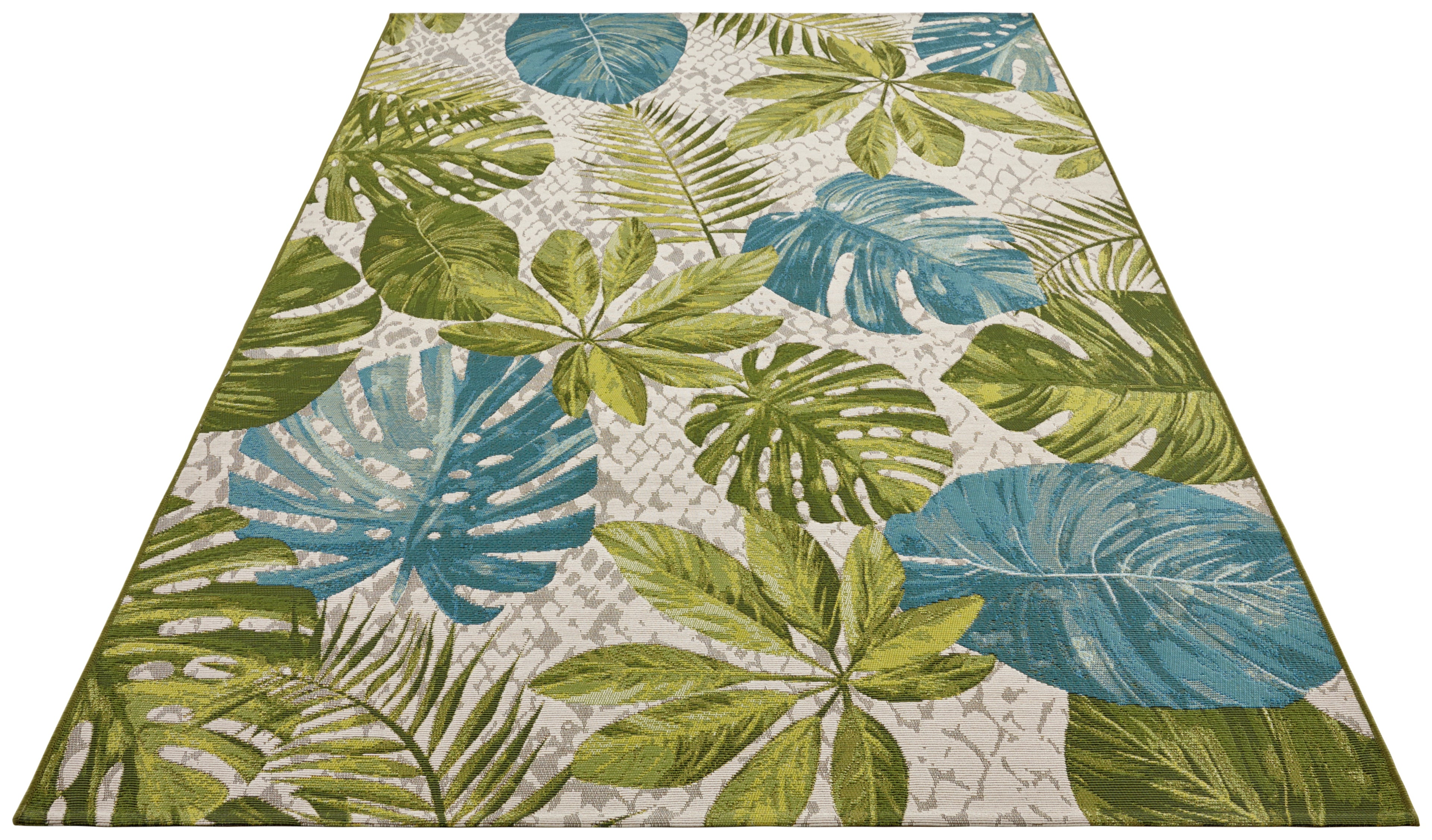 Hanse Home Flair Inom- och utomhusmatta Tropical Leaves Turquoise grön