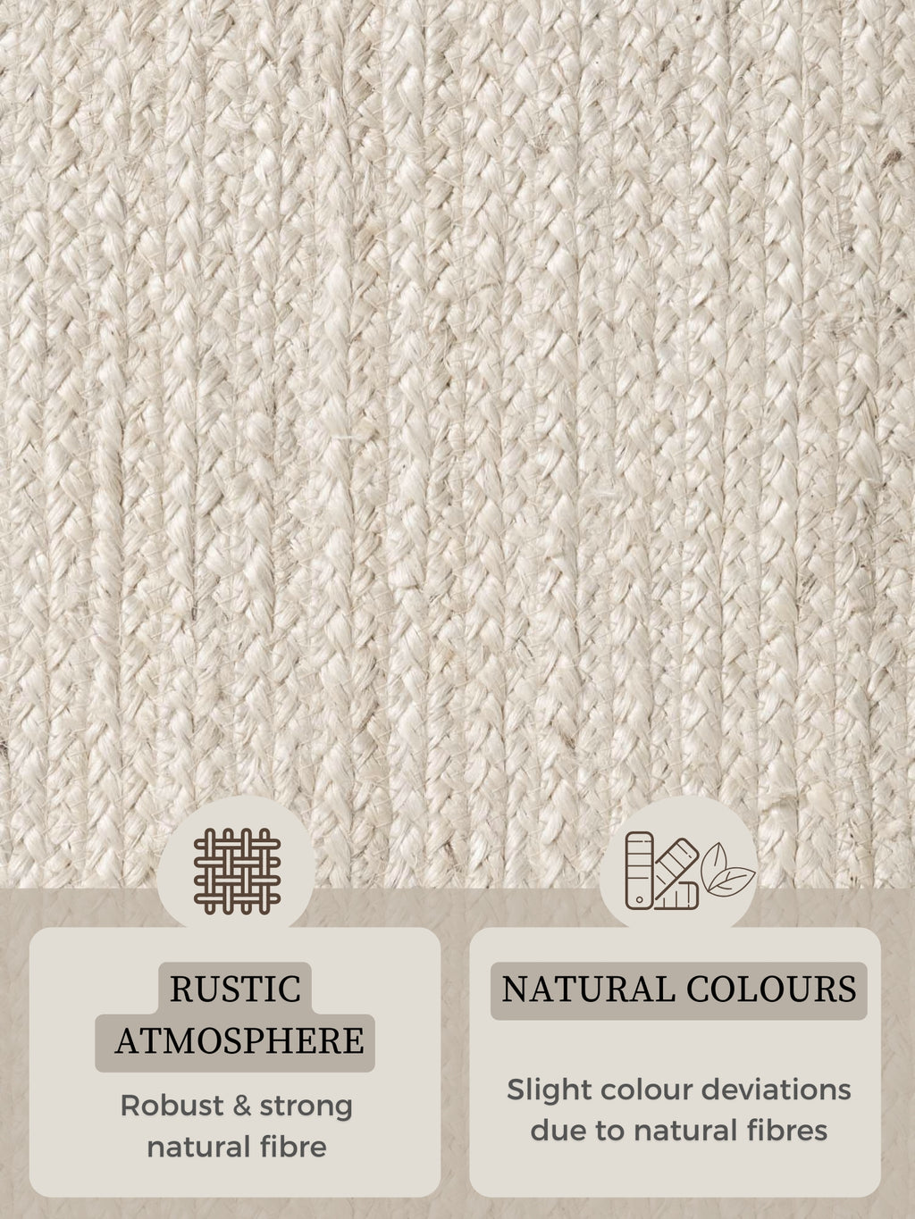 Hanse Home Jute Braided Jutematta oval Rangpur vit