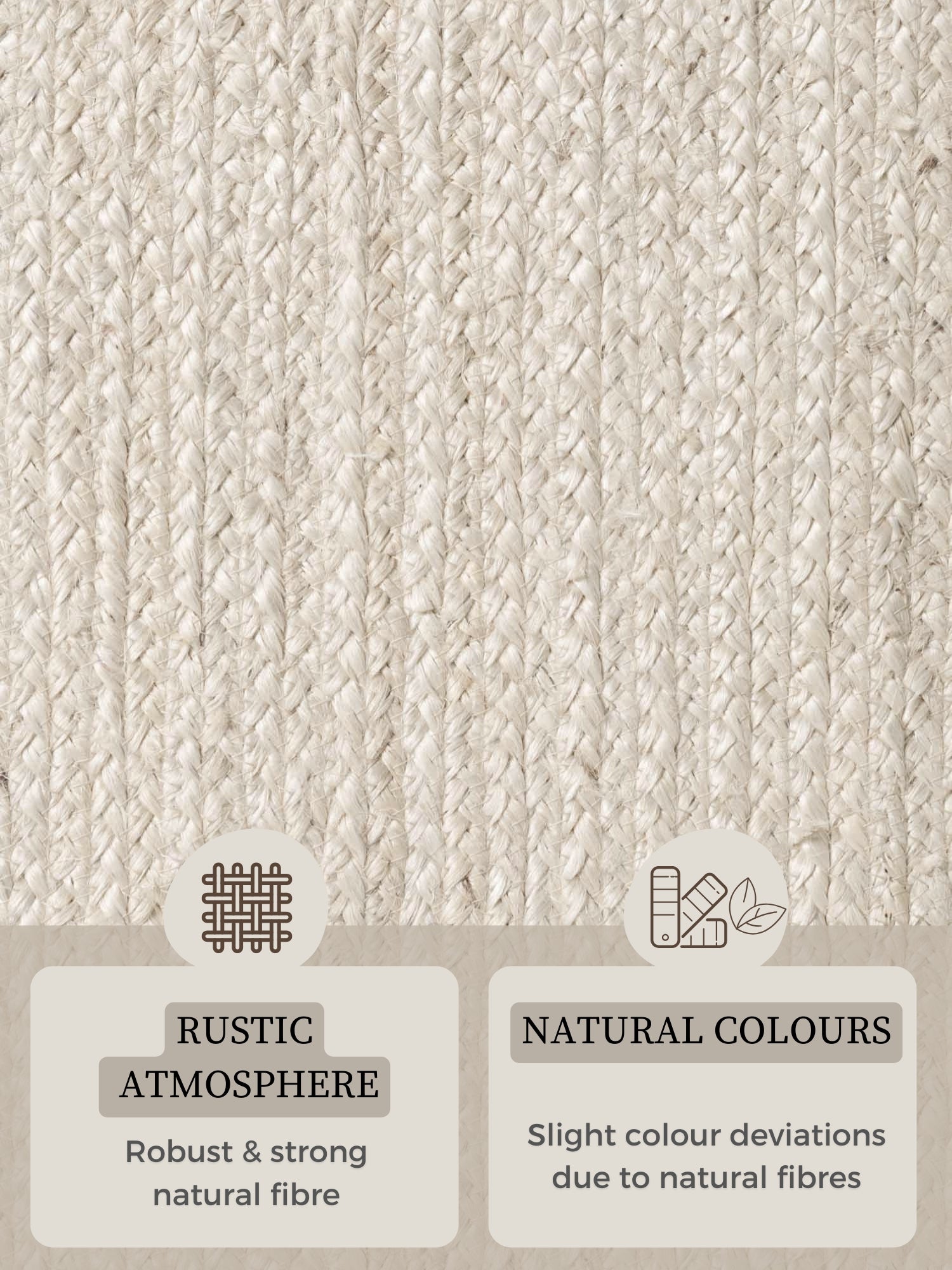 Hanse Home Jute Braided Jutematta oval Rangpur vit