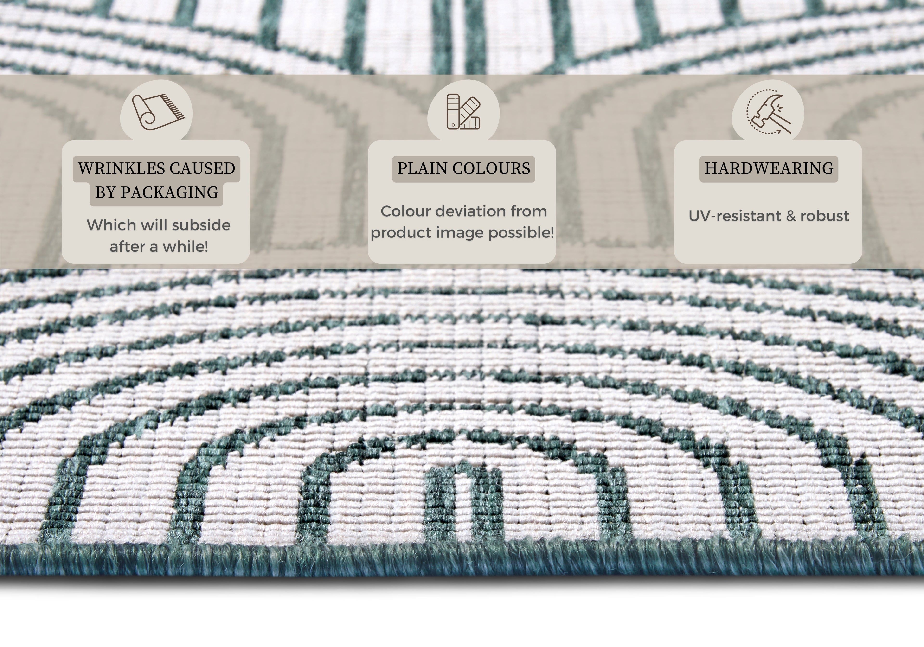 Hanse Home Flatweave Vändbar inom- och utomhusmatta Pangli grön