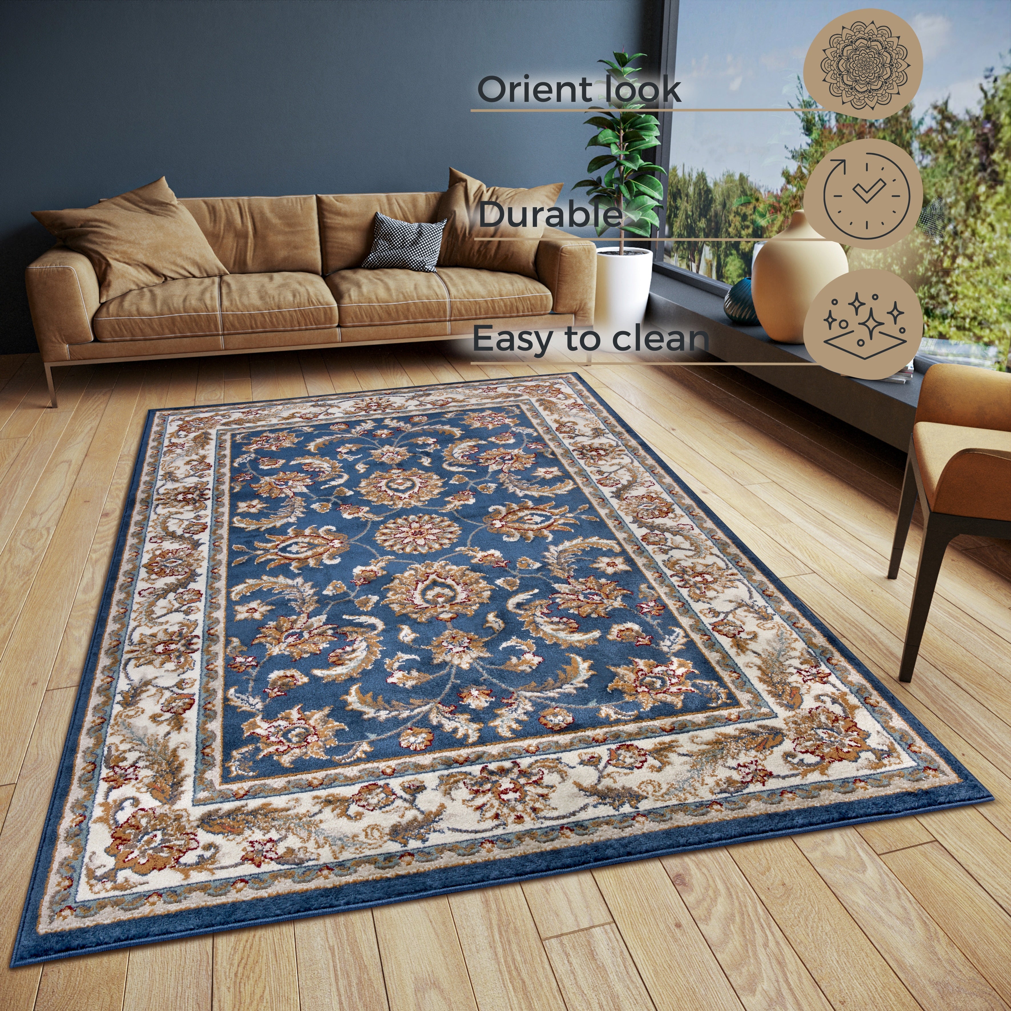 Hanse Home Orient Matta Reni blå creme