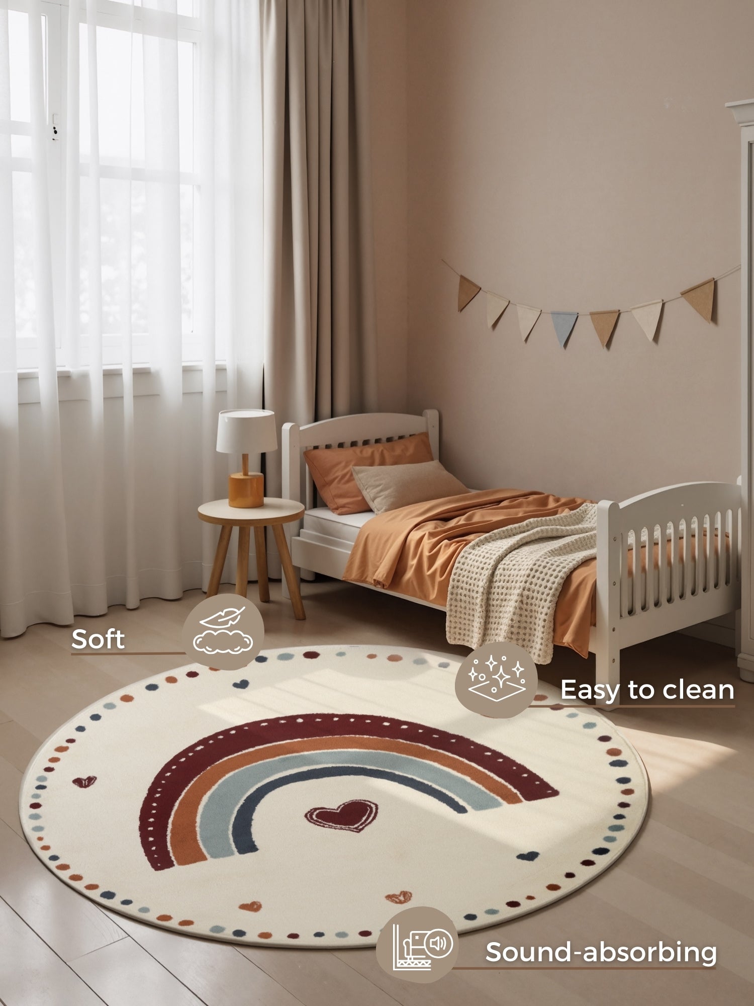 Hanse Home Adventures Barnmatta Luvy creme flerfärgad