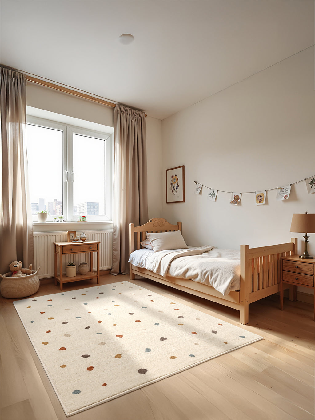Hanse Home Adventures Barnmatta Funny Dots creme flerfärgad