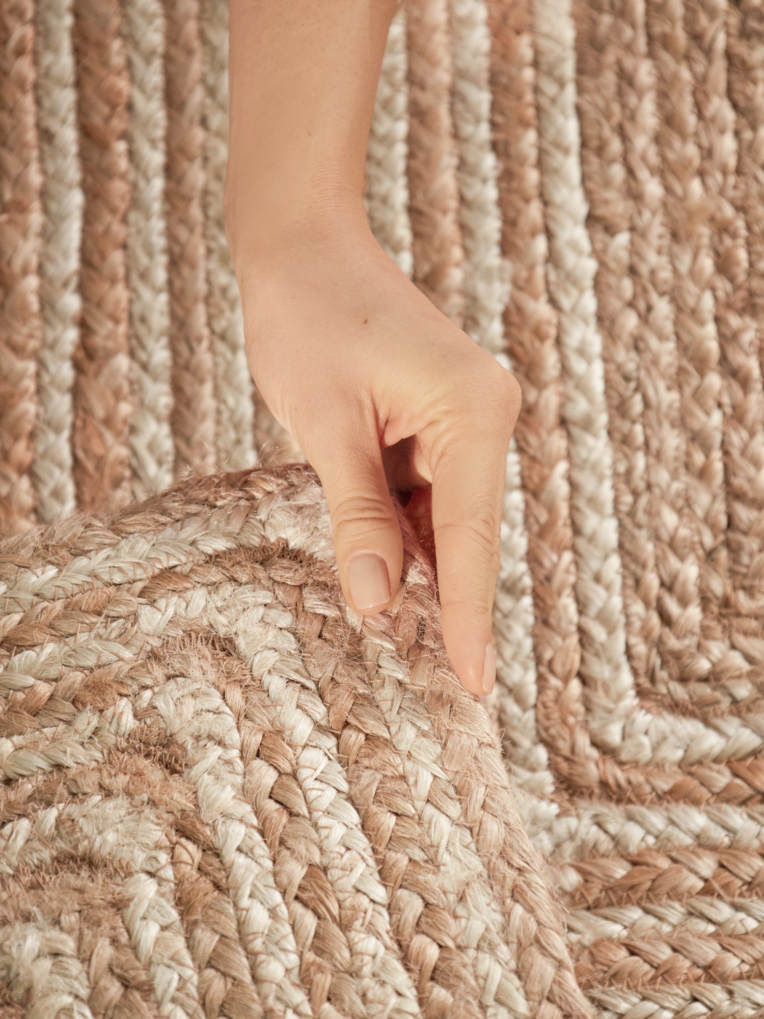 Hanse Home Juno Jutematta Juno Line natur vit guld